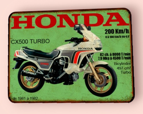 Plaque métal vintage - vintage, honda